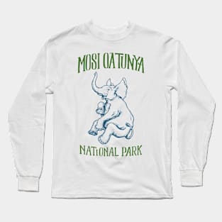 Mosi Oa Tunya National Park Zambia - Falling Elephant Long Sleeve T-Shirt